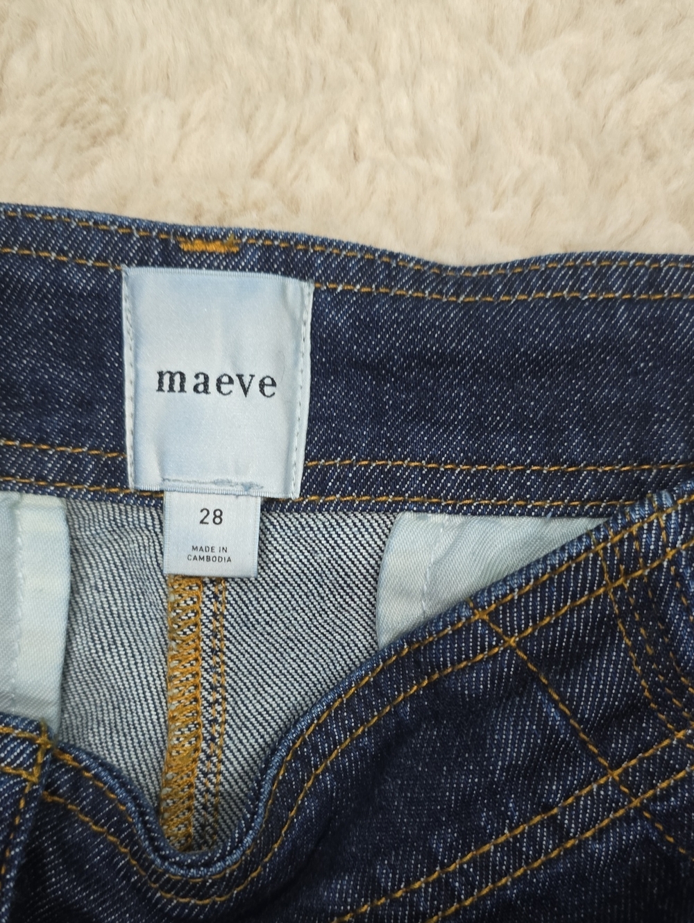 Wide Leg Dark Blue Women's Jeans - Picture 6 of 7